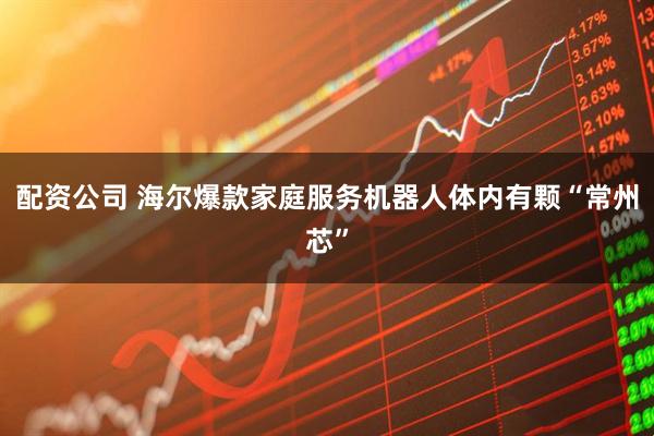 配资公司 海尔爆款家庭服务机器人体内有颗“常州芯”