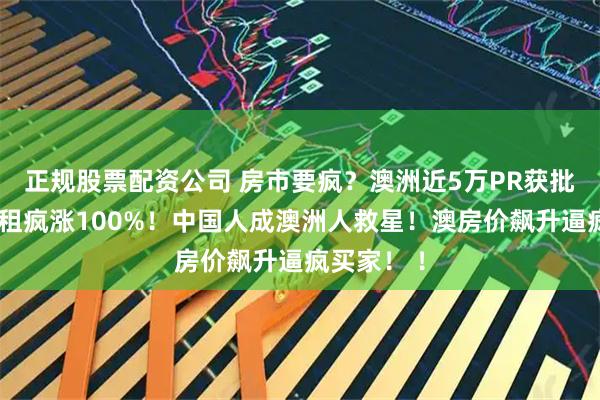 正规股票配资公司 房市要疯？澳洲近5万PR获批！维州房租疯涨100%！中国人成澳洲人救星！澳房价飙升逼疯买家！ ！